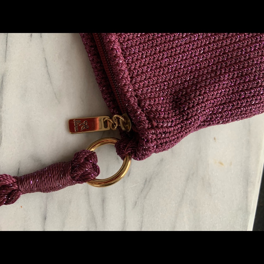 Lina Purple Knitted Purse - Picture 4 of 8